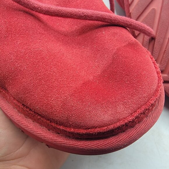 UGG Neumel Mens 10 Red Chukka Boots Lined Warm Casual Outdoors Walking 3236 - Picture 8 of 12